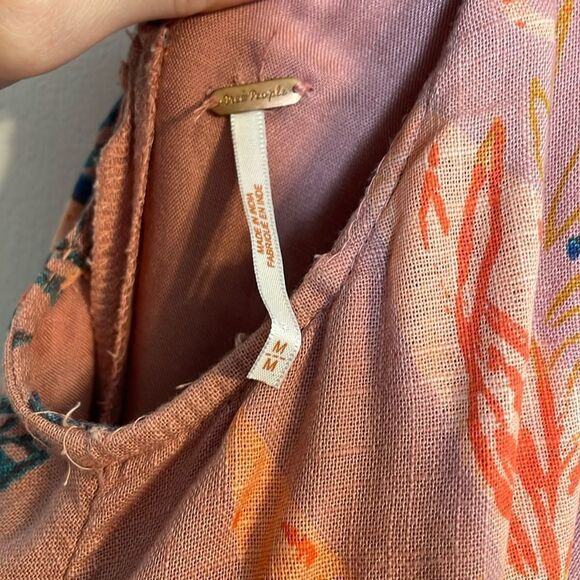 Free People Anita Ruffle Maxi Dress in Desert Rose M - Picture 6 of 9